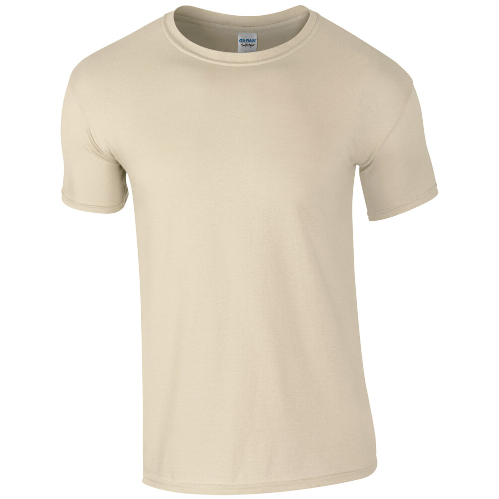 Gildan (2Xl, Sand) Mens Short Sleeve Soft-Style T-Shirt Multicoloured