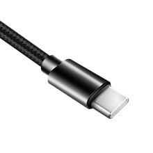Fast Charging 60W USB C To USB C Male to Male Cable Angled Tip Nylon 1m double bend