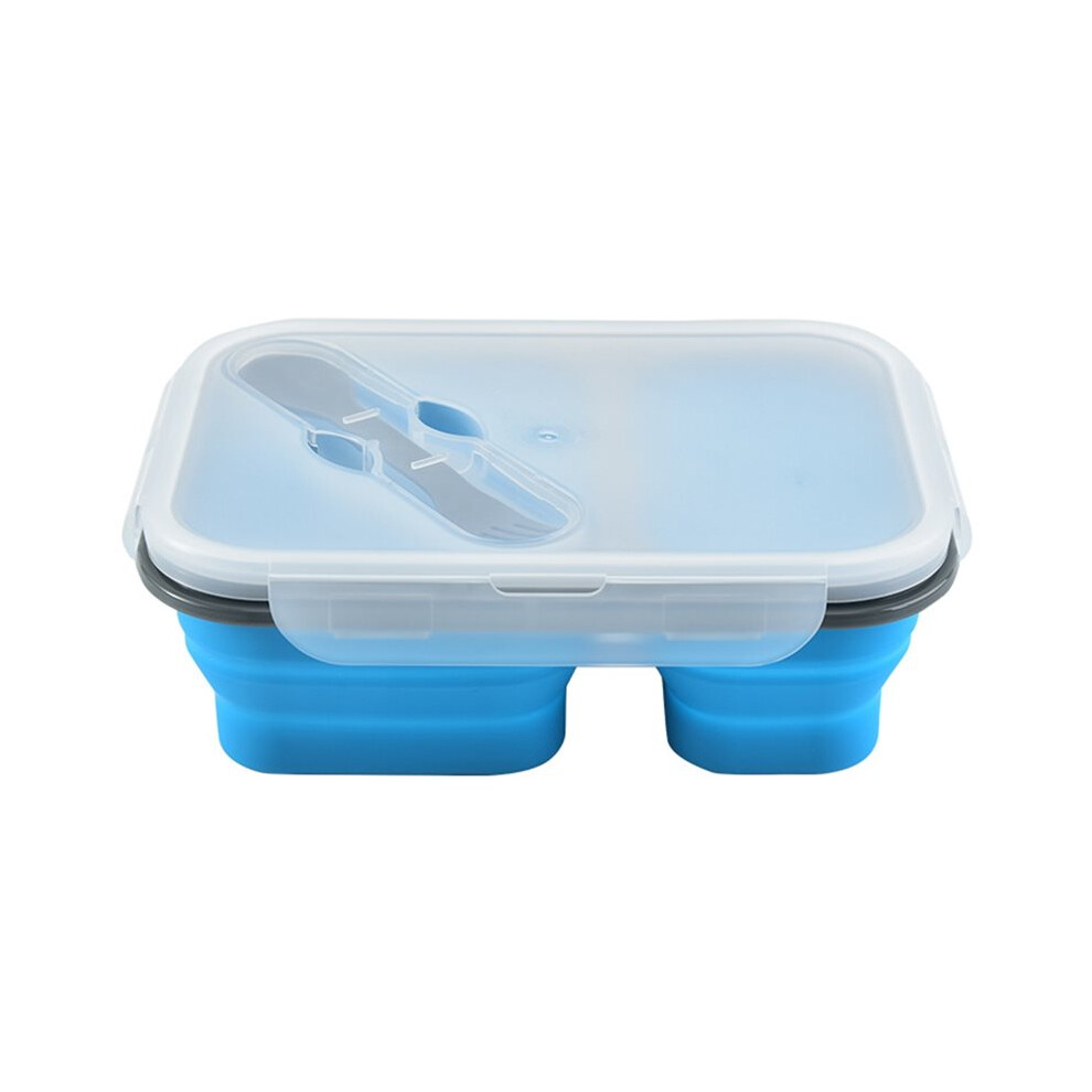 Saudism Foldable Silicone Bento Box, Microwavable Lunch Container With Lid For Outdoor Picnic