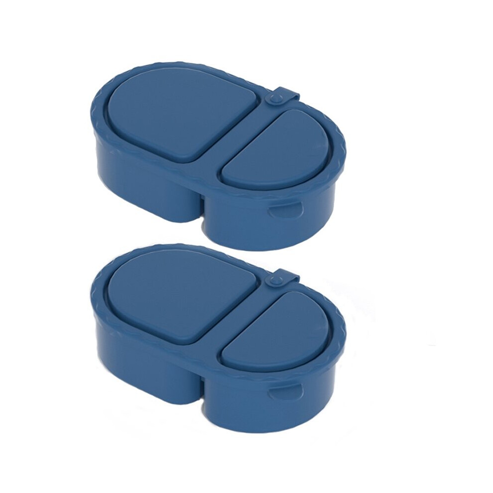 Saudism 2-Pack Reusable Silicone Snack Containers With Lids For Lunch, Picnic, Office Use