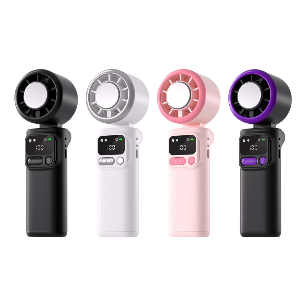 Quiet Handheld Fan 199 Speed Foldable Cooling Desk Fan Usb Rechargeable Table Fan Black 7695001050586
