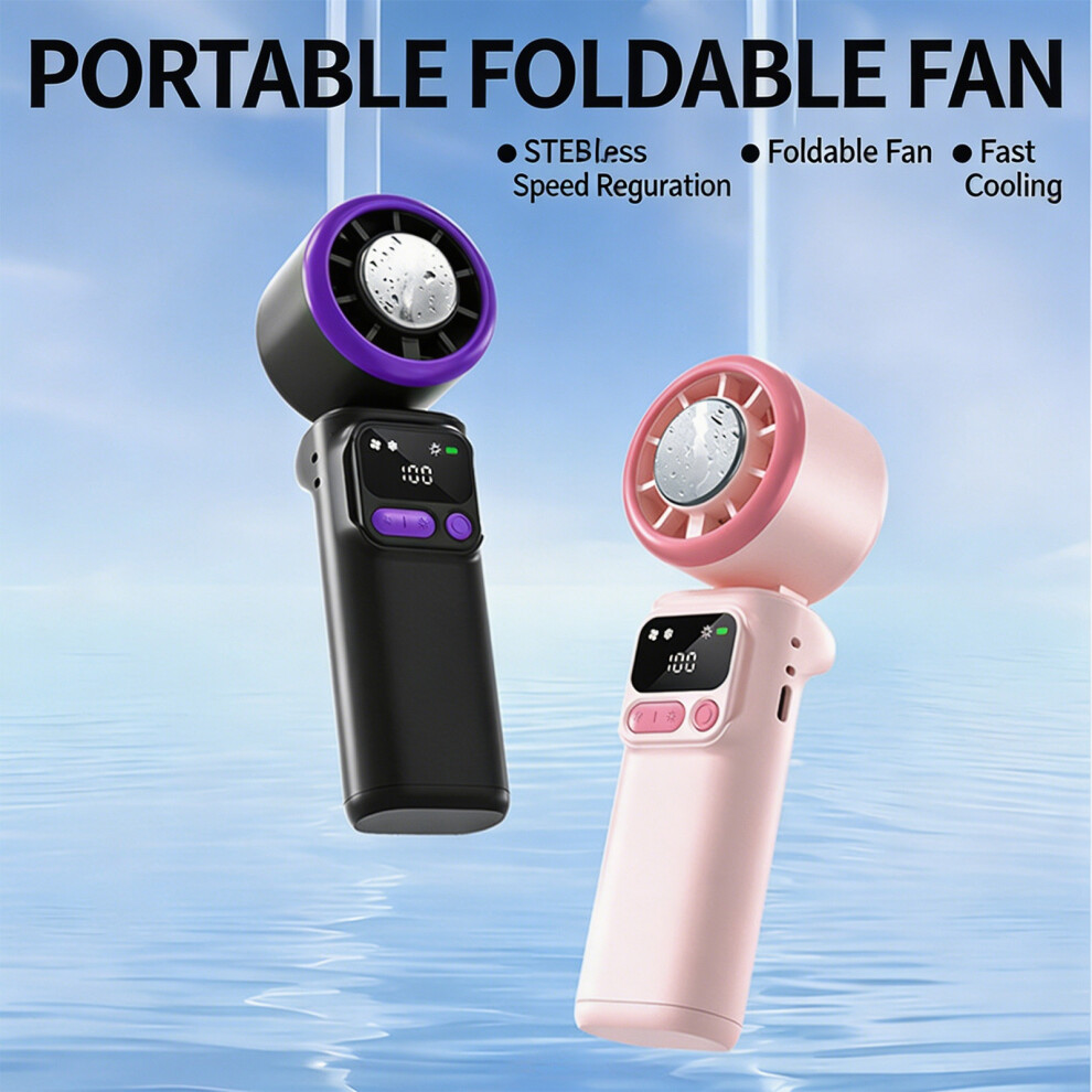 Portable Handheld Fan 199 Speed Cooling Usb Rechargeable Fan For Travel White 7695001050784