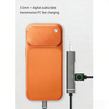 Premium Type C To 3 5mm Earphone Port For Quick 60W Energy Delivery Grey