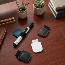 Magnetic PU Leather Pen Grip For Pencil USB C 1St 2Nd Gen Fit 7-15Mm Pen Coffee color
