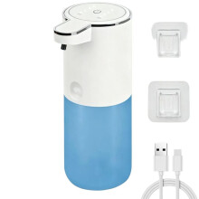 Distributeur de Savon Liquide Mousse 350 Ml, Mural, Réglable, Rechargeable, Électrique, Intelligent, à Détection Automatique