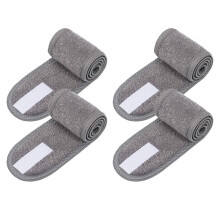 Spa Facial Headband Wrap Terry Cloth Headband 4 Counts Towel for Bath Beauty Hairband, Makeup