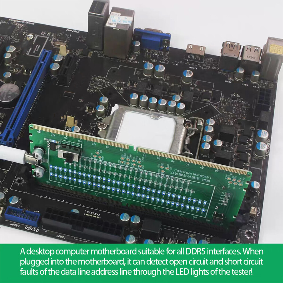 Ddr5 Memory Slot Tester For Server And Desktop Quick Detection With Led Indicator Red 7695001101127
