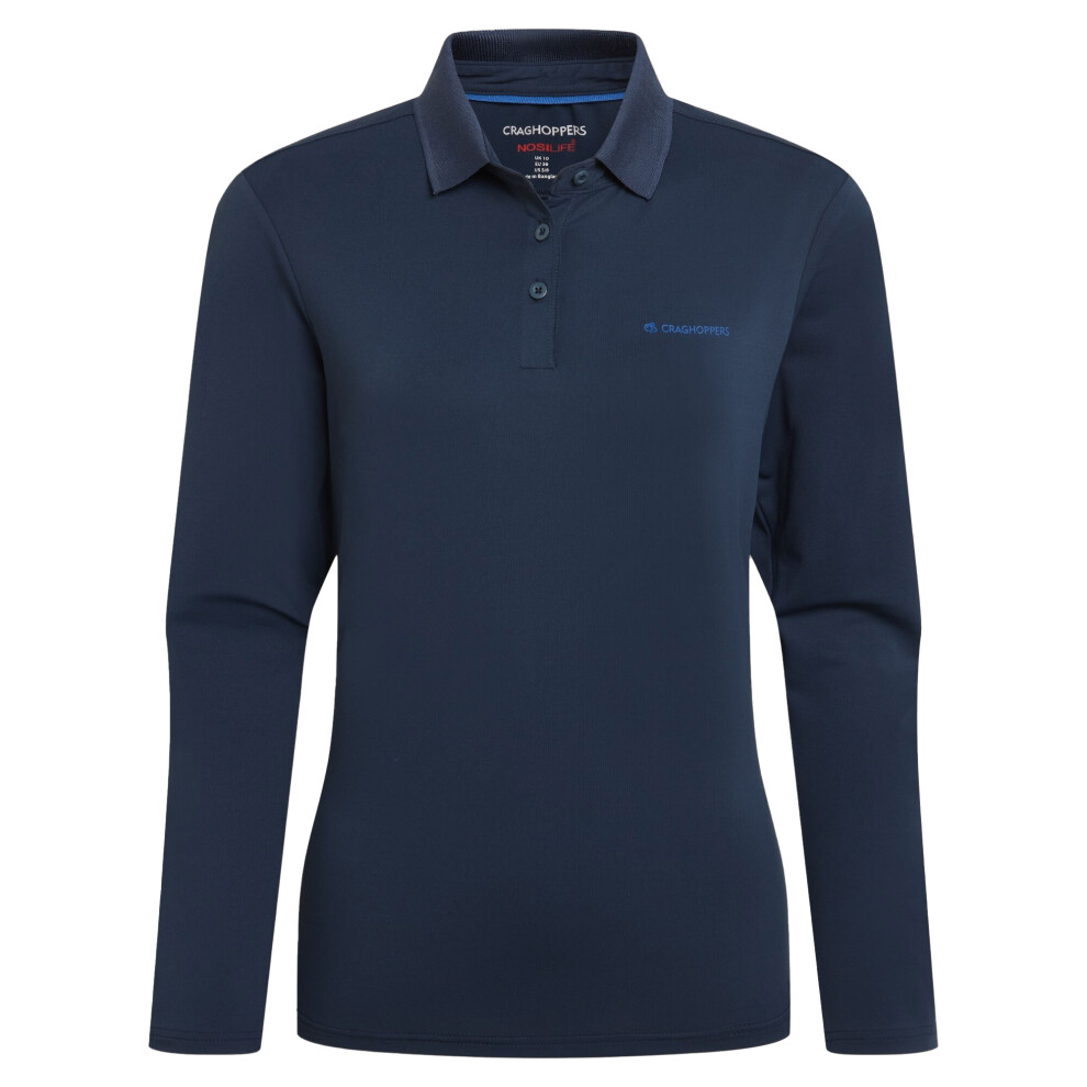 Craghoppers (12 Uk, Blue Navy) Womens/Ladies Thornbury Nosilife Long-Sleeved Golf Polo Shirt