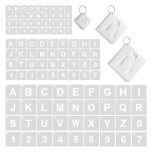 108 Pcs Letter and Number Stencils 3 Sizes 1/3/5 Inch Alphabet Number Templates Reusable Plastic Stencils for Painting