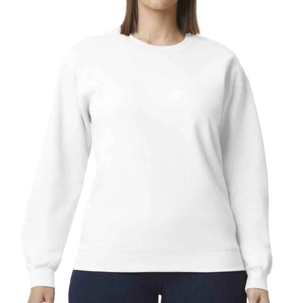 Gildan (Xs, ) Unisex Adult Softstyle Fleece Midweight Sweatshirt White