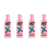 Crazy Color Hair Dye 100ml - Blue Jade x4