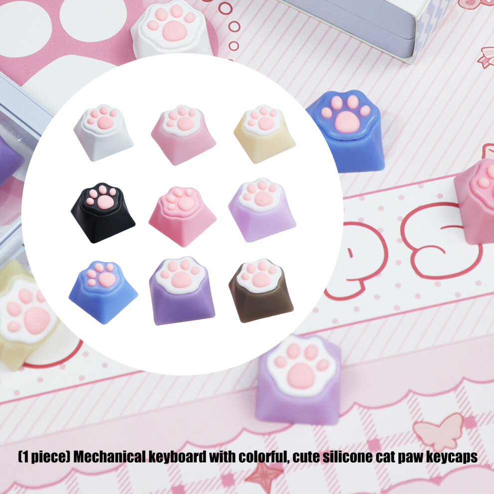 Customized Abs Silicone Catpaw Artisans Catpaw Pad Keyboards Keycap Esc Key Purpl Light 7695001145305