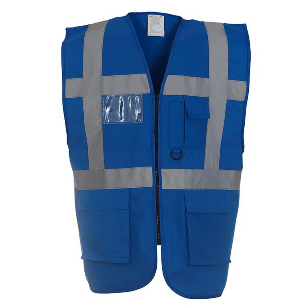 (Xxl, Royal Blue) Yoko Unisex Adult Executive Hi-Vis Waistcoat 5063470395255