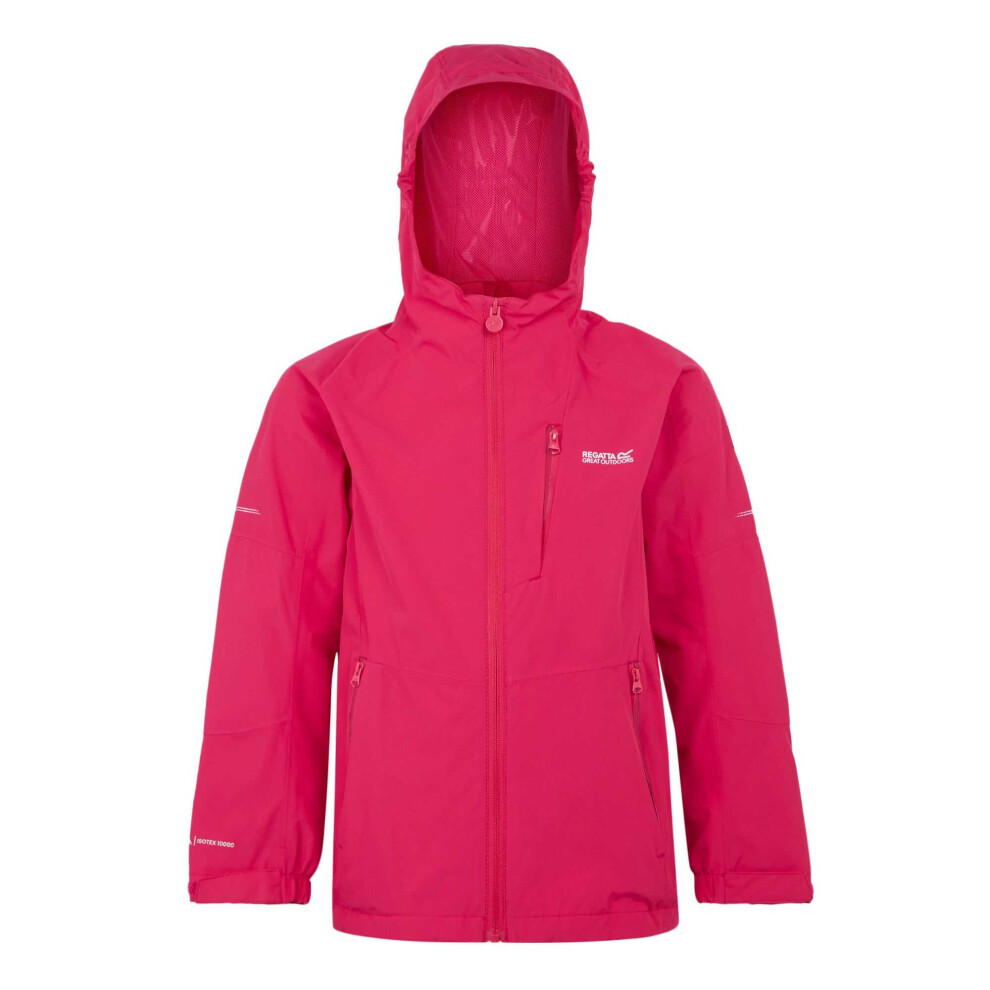 Regatta (11-12 Years, Potion) Childrens/Kids Calderdale Ii Waterproof Jacket Pink