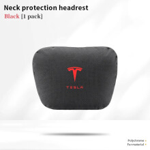 (Black 1) For Tesla Model 3 Model Y Model S Model X Car Headrest Neck Support Seat Soft Neck Pillow Automobile Tesla Interior Accessories