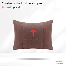 (Brown) For Tesla Model 3 Model Y Model S Model X Car Headrest Neck Support Seat Soft Neck Pillow Automobile Tesla Interior Accessories