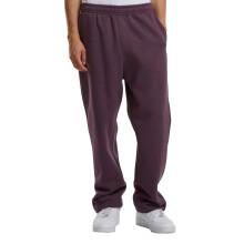 (4XL, Plum Purple) Build Your Brand Unisex Adult Fluffy Jogging Bottoms