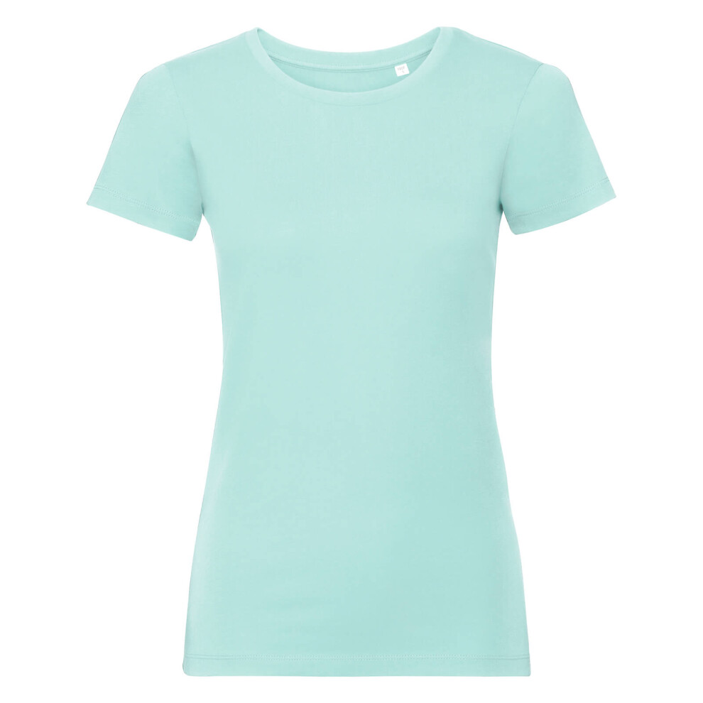 Russell (Xxl, Aqua ) Womens/Ladies Organic Short-Sleeved T-Shirt Blue