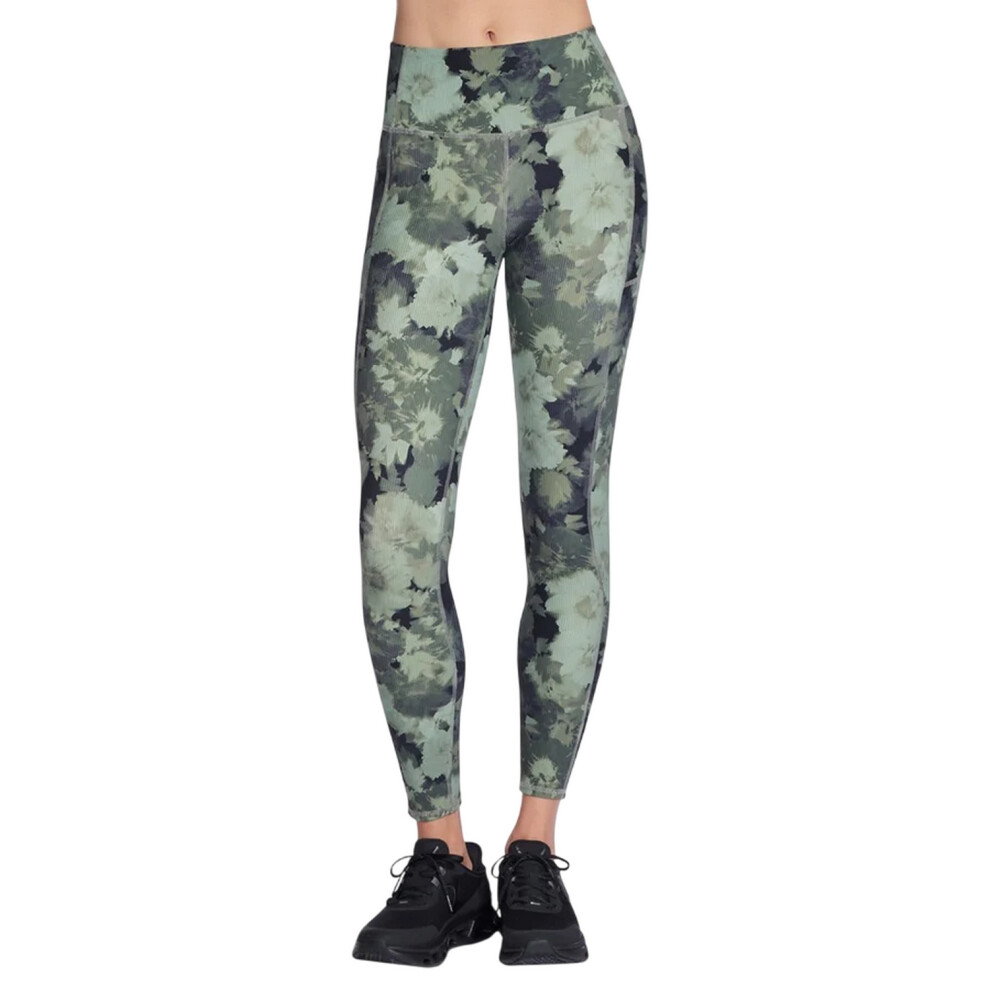 Skechers (M, Green) Womens/Ladies Go Flex Ribbed Leggings