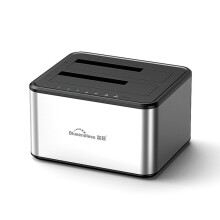 BLUEENDLESS Dual-Slot Hard Drive Docking Station Mechanical Solid-State Hard Drive Box for 2.5/3.5 Inch Hard Drive Dock UK Plug