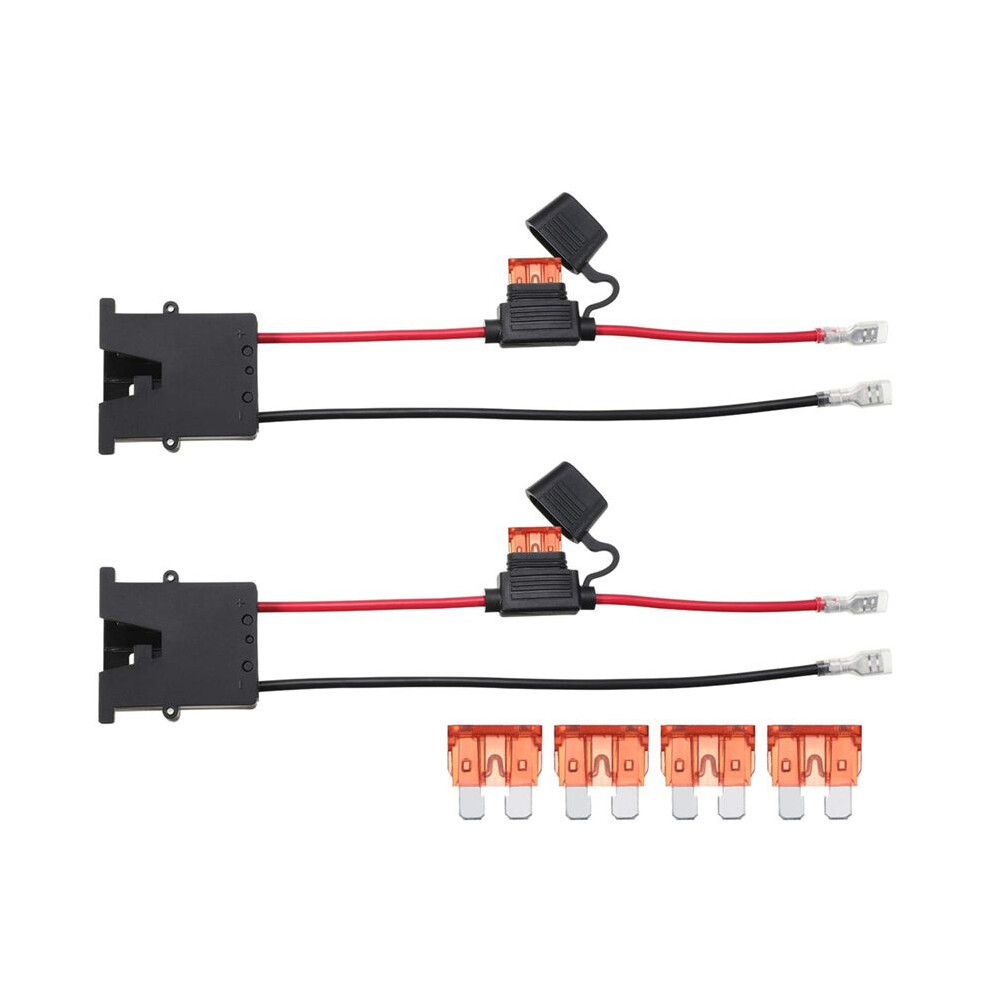2Pcs Replacement 12 Volt Power Adapter Wiring Harness With 6Pcs Fuse,12V Battery Harness For Ride Toys 6032910505768
