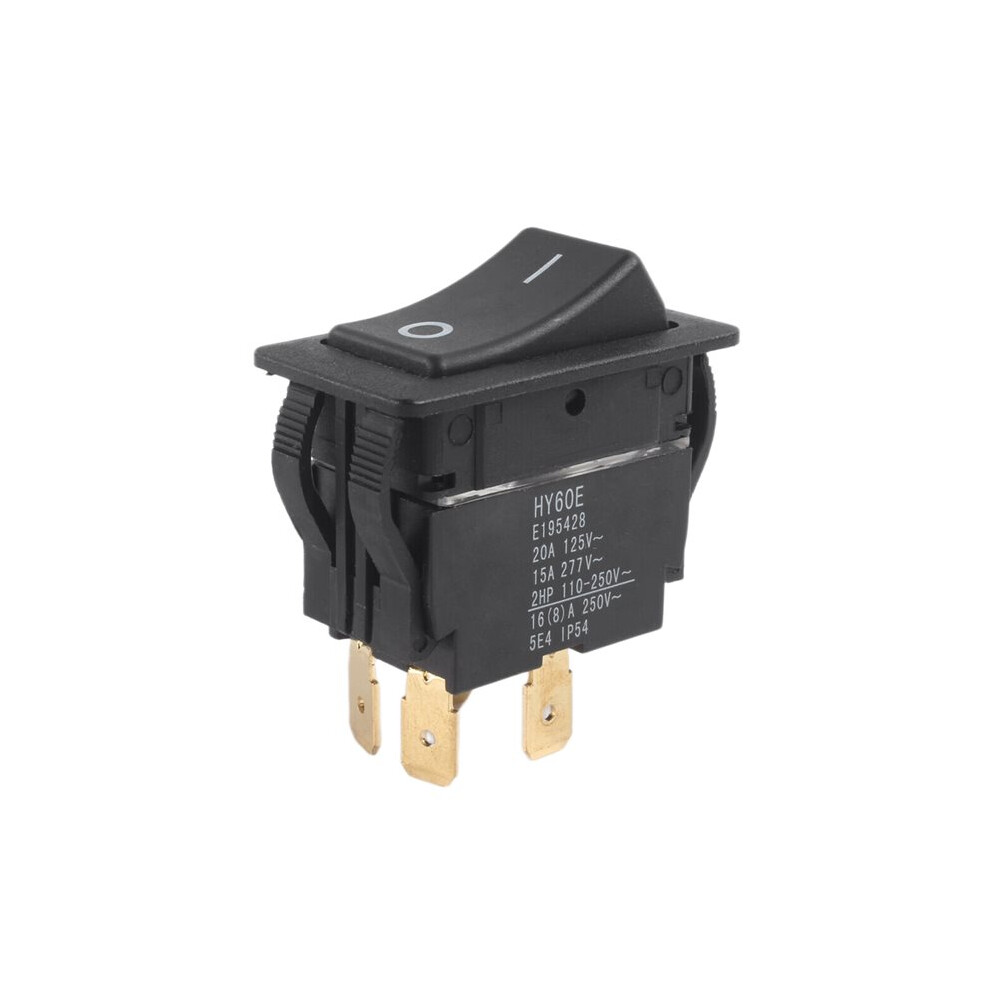 Hy60e 4 Pins 20A 125V/250V 2Hp Industrial Off Rocker Pushbutton Switches Light 6033720364712
