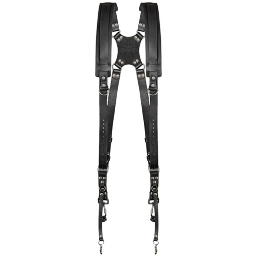 Double Shoulder Camera Strap Adjustable Camera Shoulder Belt Portable Shoulder Harness Outdoor Photography Tools Black