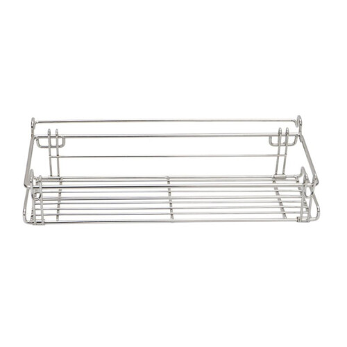 Foldable Basket Table Side Rack Stainless Steel Storage Rack Portable Organizer for Beach Backyard BBQ