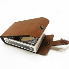 Opvouwbare Cribbage Bordspelset Leuk Tafelspel met Houten Bord Kunstleren Hoes Klassiek Cribbage Spel met Volledig Kaartspel