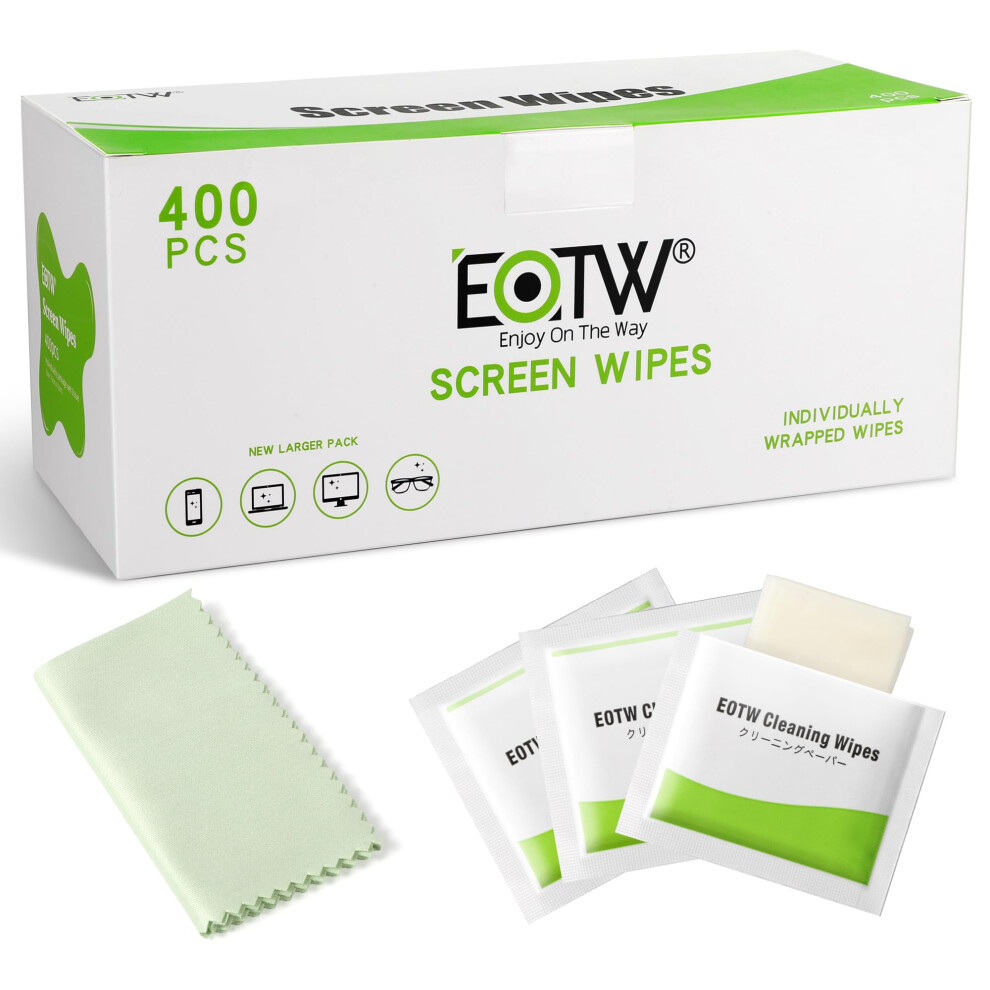 Screen Glasses Wipes - Eotw 400Pc Computer Screen Cleaner Wipes Tv And Laptop For Monitor Cleaner, Phone, Tv, Ipad, Lens, Tablet, Keyboard 5005491857473