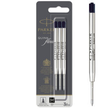 Parker Ballpoint Pen Refills | Medium Point | Black QUINKflow Ink | 3 Count