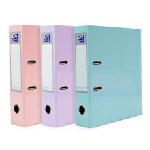 Oxford A4 Lever Arch Files, 3 Pack of Pastel Glossy Filing Folders, Durable Lami