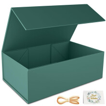 1 Pack Gift Boxes, 24 x 15 x 7.6 cm Gift Boxes for Presents with Lids Magnetic Closure Rectangle Collapsible for Groomsman Proposal Box, Wedding, Chr