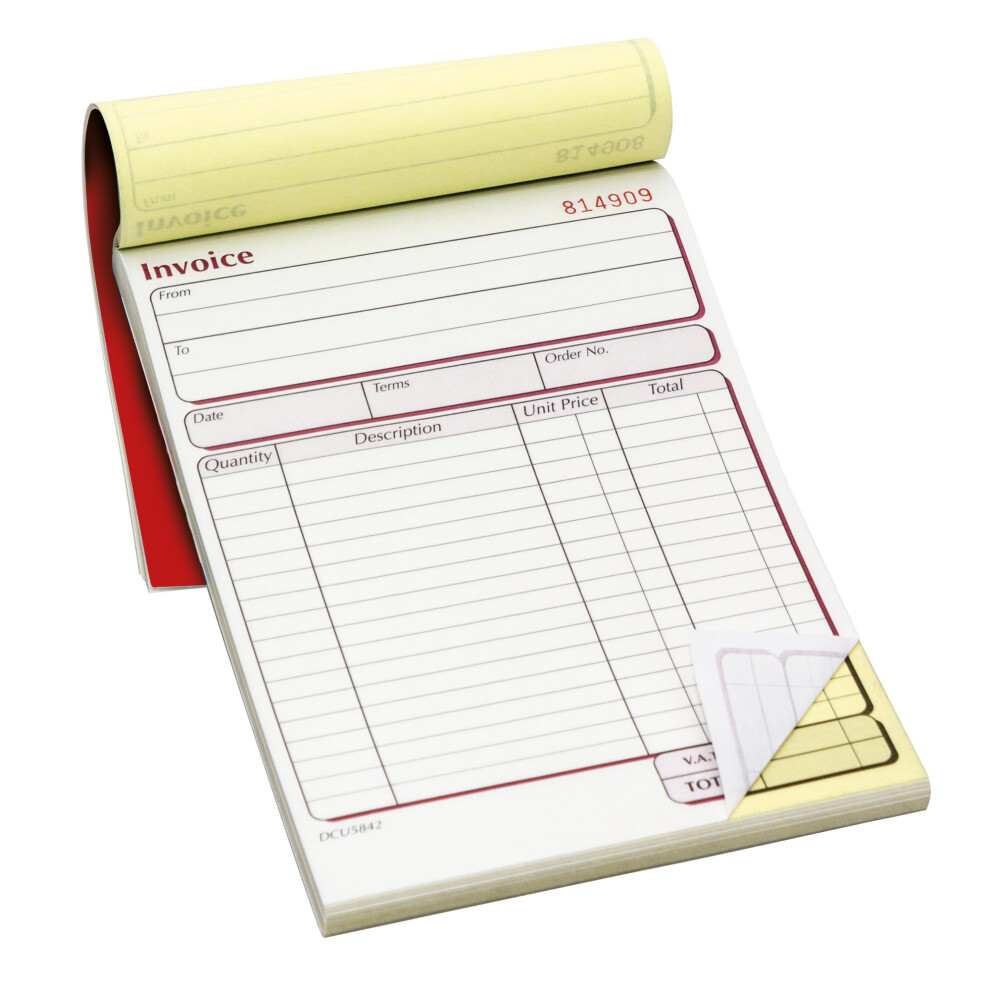 Photos - Notebook Pukka Pad NCR Duplicate Invoice Book for Business and Sales – Tape Bound, 50 Entries Per Book, Carbonless Copies, Perforated 