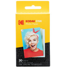KODAK 5.1x7.5 cm (2x3) Sticky-Backed Zink Photo Paper (20 Sheets) - Compatible with Step Slim, Printomatic+, Smile+, Step Touch