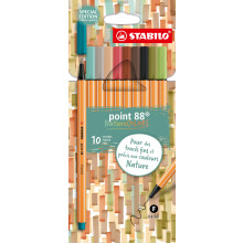 STABILO point 88 NatureCOLORS - Fineliner - Pack of 10 - Assorted Nature Colours