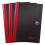 Oxford Black n' Red A5 Notebook Hardcover, Recycled, Casebound, Lined (Pack 3) 1