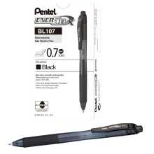 Pentel EnerGel-X Retractable Pen, 0.7 mm Tip - Black, Pack of 12, BL107-A