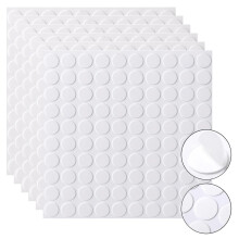 600PCS Double Sided Dots Stickers, 10mm & 15mm Round Glue Dots Double Sided, Removable Transparent Sticky Dots Points for Crafts, DIY, Scrapbooking,