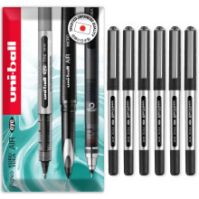 uni-ball Eye Micro UB-150E Gel Ink Pen - 0.5 mm - In Envelope Packaging (Pack of 6, Black)