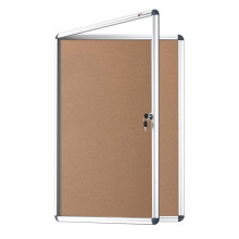 VIZ-PRO Tamperproof Lockable Cork Noticeboard Class 1 Aluminium Framed 90x60 cm