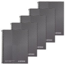 SUMMIT Jotter A5 Notebook, 80 Sheets 160 Page, Wirebound, 8 mm Lined with Margin, Notepads, 2-Hole Punch and Perforated, Pack of 5