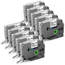 8-Pack Compatible with Brother P-Touch TZe-231 Label Tape, 12mm (0.47") for Brother Label Printer Laminated, Black on White Cassette for PT-E110 H110