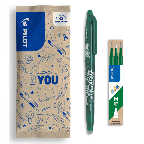 Pilot PILOT - FriXion Ball Clicker Erasable Rollerball Pen Set - Medium 0.7mm Tip - 1
