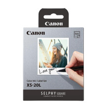 Canon SELPHY XS-20L Ink + Paper Multipack - Genuine Printer Ink Cartridges 1 Pack (1 x Cartridge) & 20 Sheets (72 x 85mm)