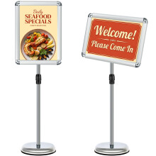 VAIIGO A3 Sign Stand Adjustable, Aluminum Sign Holder & Poster Menu Stand for Floor Standing Display | Aluminium Snap Frame with Safety Corners & Sta