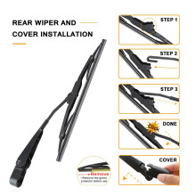 2 Set Car Accessories: 1 Set Rear Windshield Wiper Arm Set & 1 Set Rear Window Wiper Blade Windshield Wipers Arm
