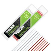 Tracer Deep Hole Pencil Alternative Leads Set - 12 x 2.8mm High-Visibility Coloured Leads. 6 x Red, 6 x White. 12 x Pencil refills.