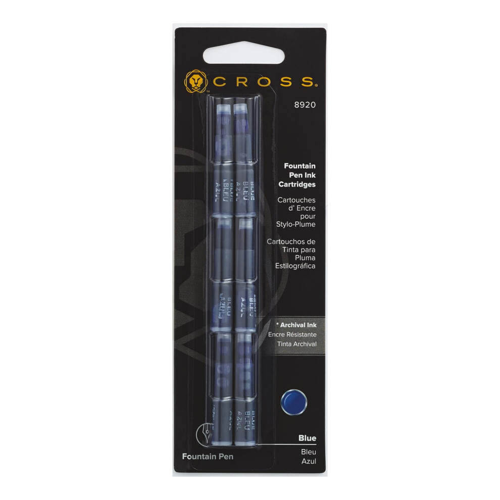 Cross Fountain Pen Refill - Blue (6 Cartridges)