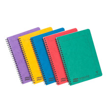 Clairefontaine 4850Z Set of 10 Europa Notemakers Spiral Notebooks - A5 14.8x21 cm - 120 Detachable Ruled Pages - 90 gms White Paper - Card Cover - Ra